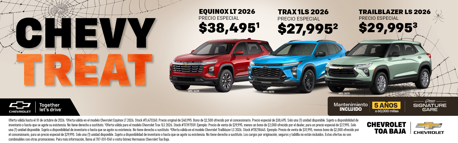 Ofertas Chevrolet Octubre